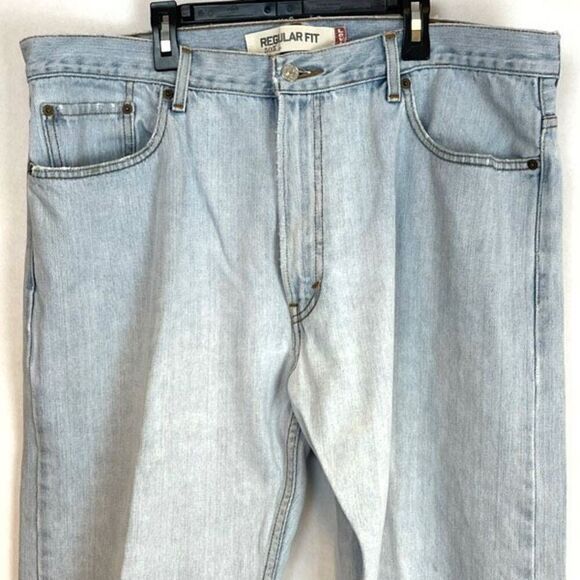 Levi's 505 Jeans Men's W40 L30 Blue Denim Regular Fit Straight Leg Light Wash - Picture 2 of 16